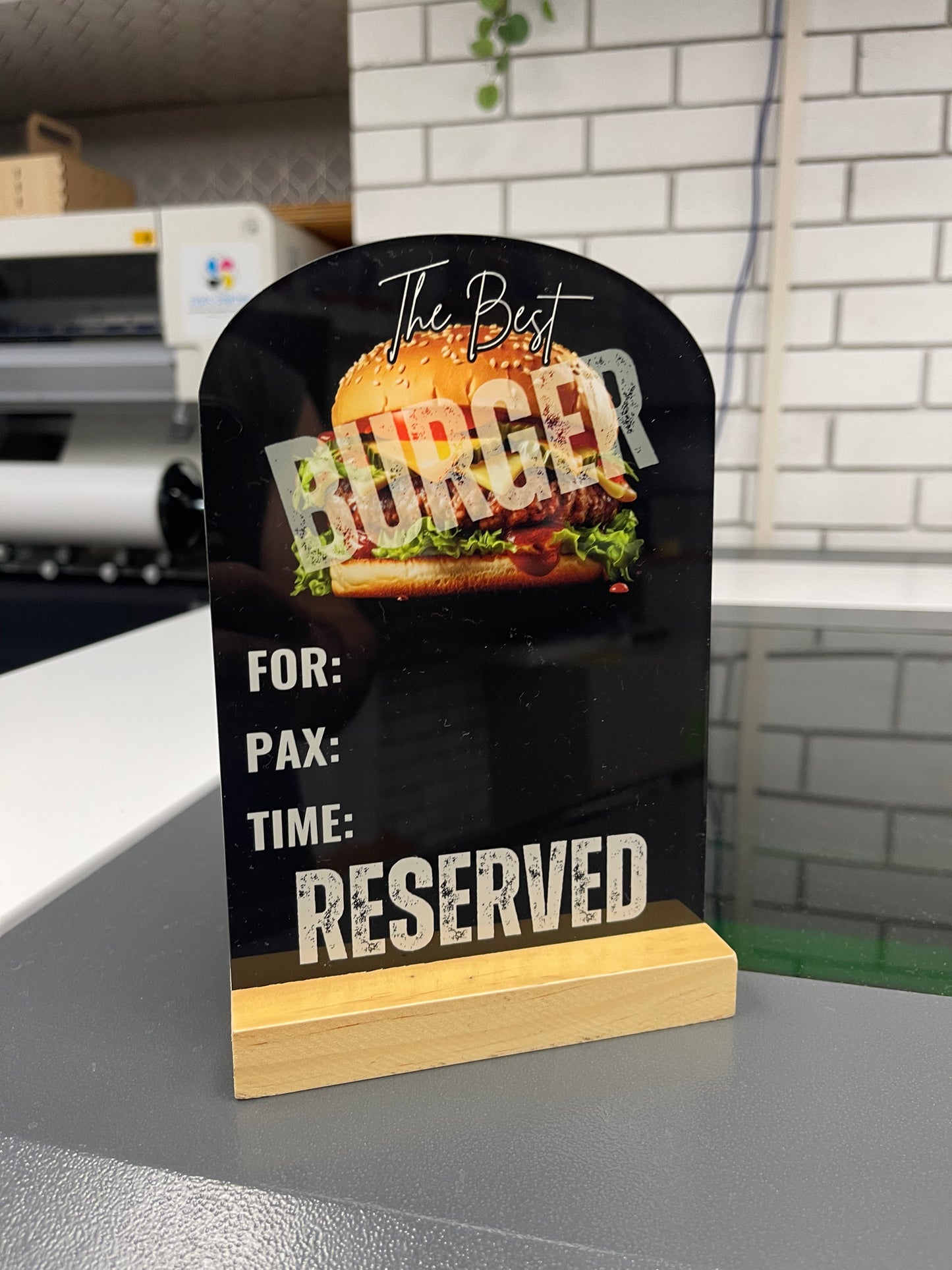Burger Joint Reserved Sign - RS003