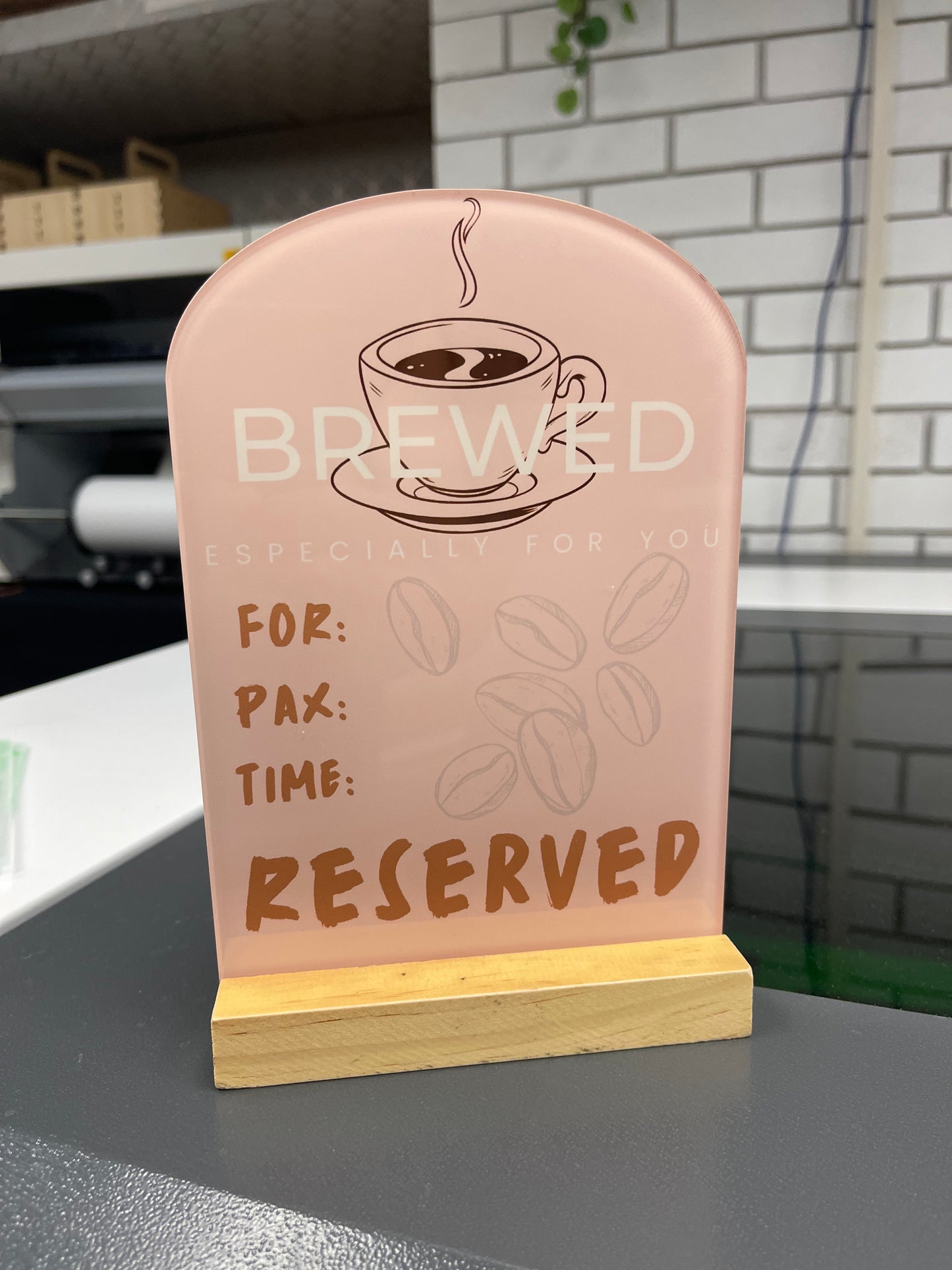 Coffee Cafe Reserved Sign - RS007