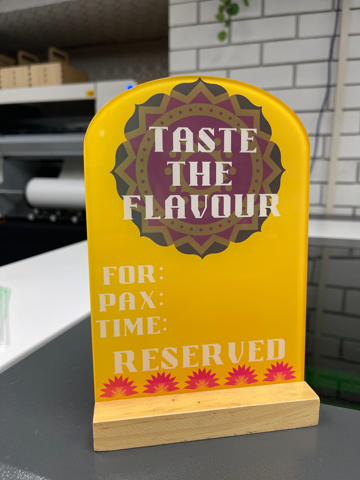 Indian Restaurant Reserved Sign - RS008