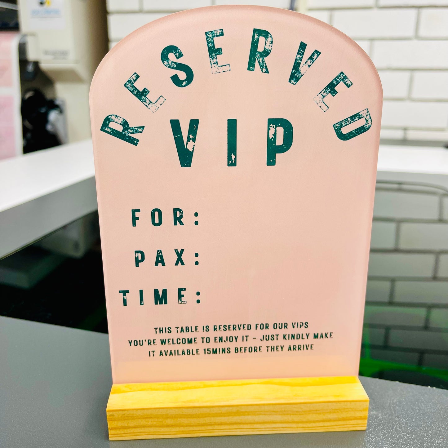 Modern VIP Reserved Sign - RS0015