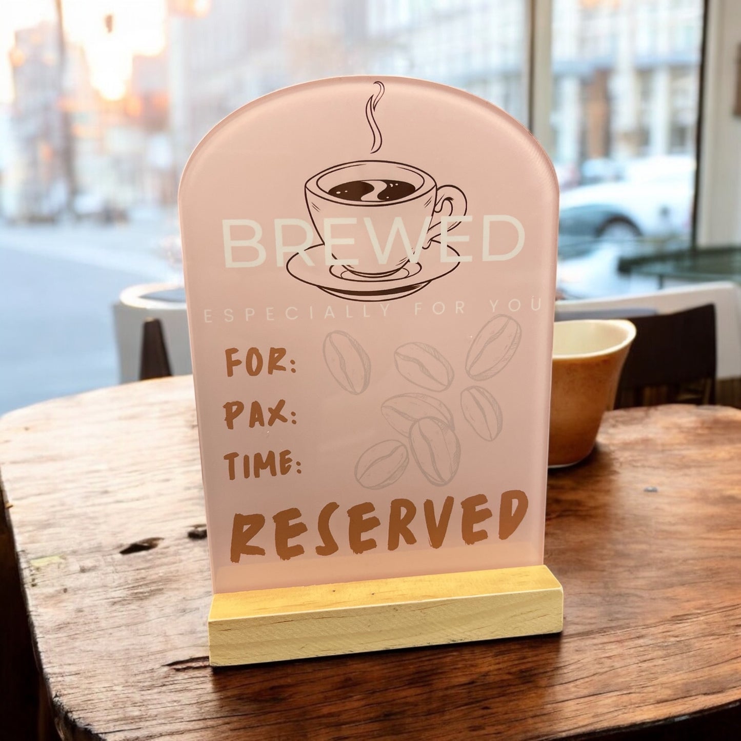 Coffee Cafe Reserved Sign - RS007