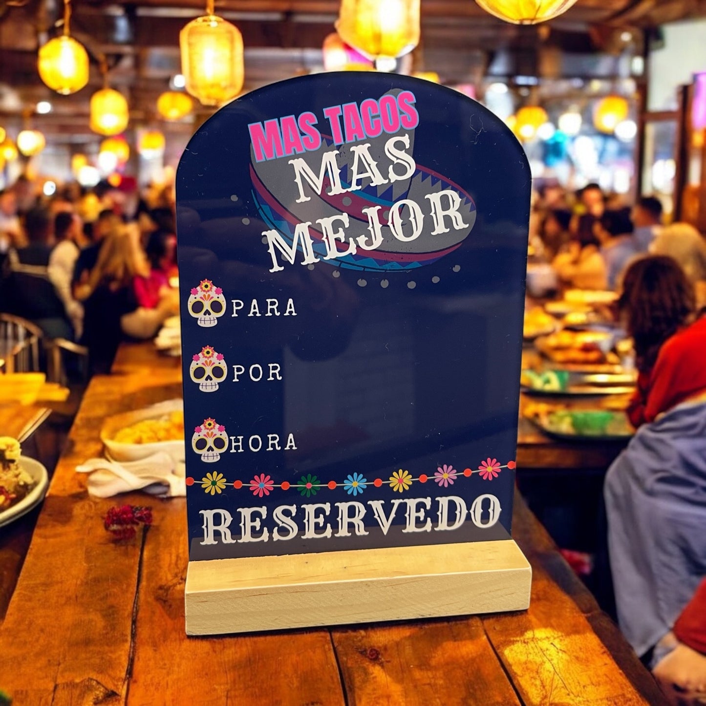 Mexican Restaurant Reserved Sign English 1 - RS011