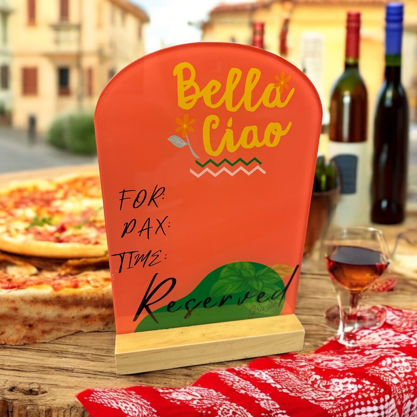 Italian Restaurant Reserved Sign - RS006