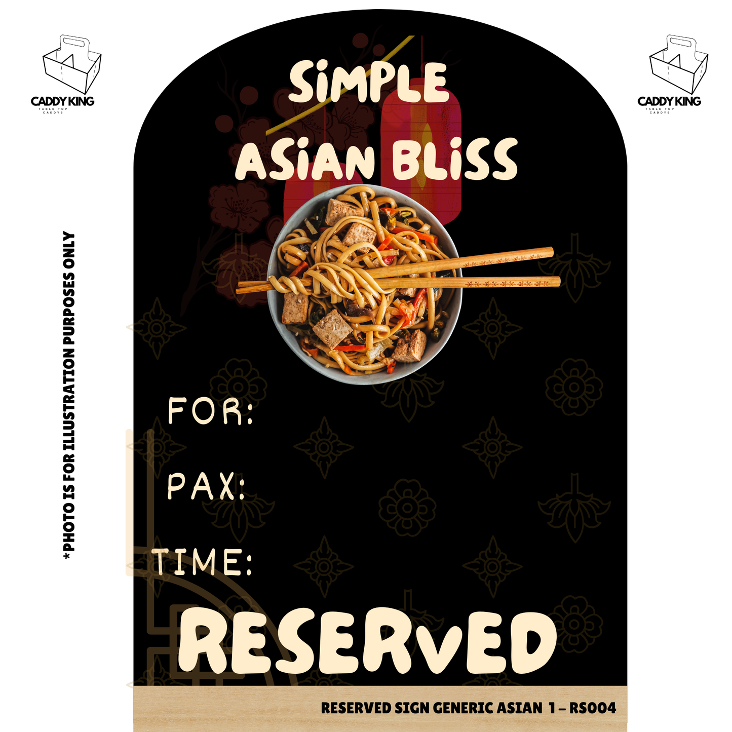 Asian Reserved Sign - RS004