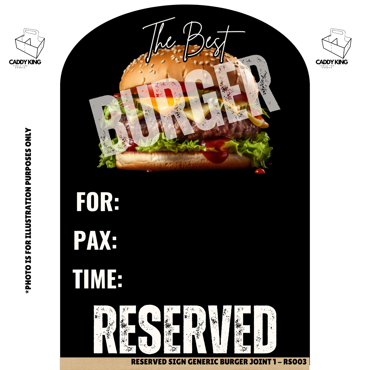 Burger Joint Reserved Sign - RS003