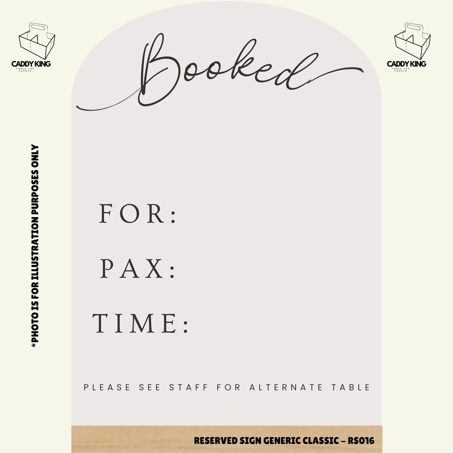 Generic Classic Reserved Sign - RS0016
