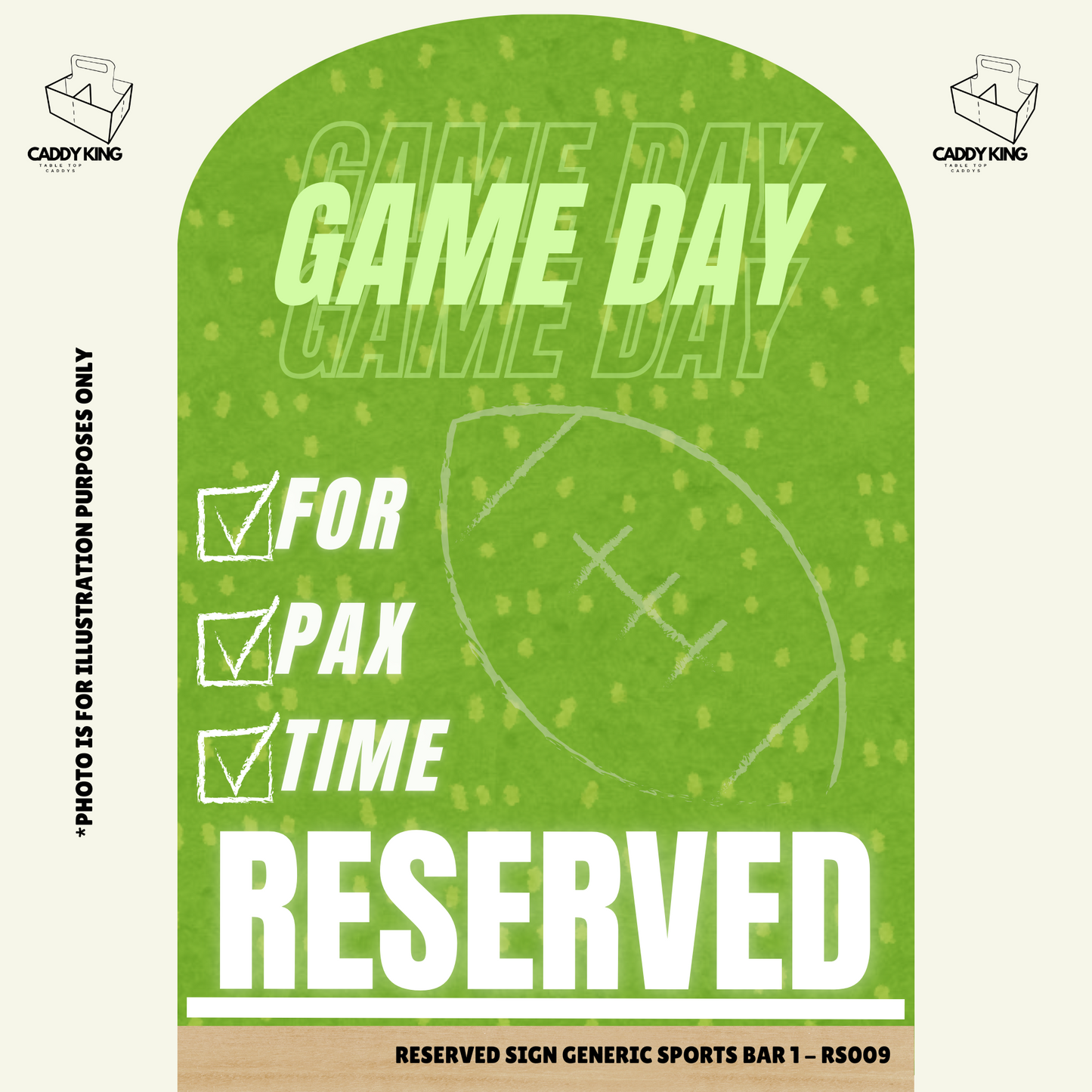 Sports Bar Reserved Sign - RS009