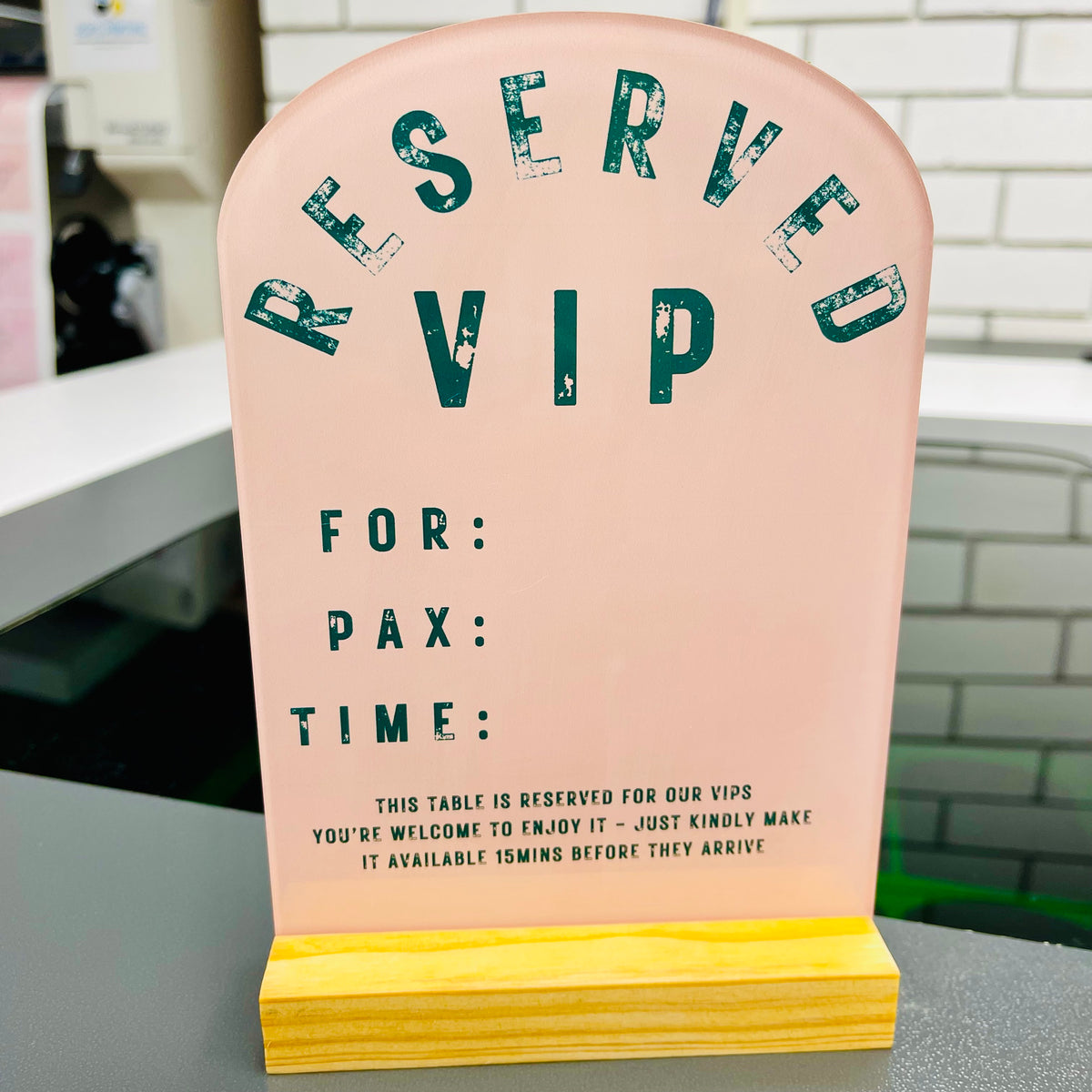 Vip Reseved Sign Modern VIP Reserved Sign - RS0015 – Caddy King