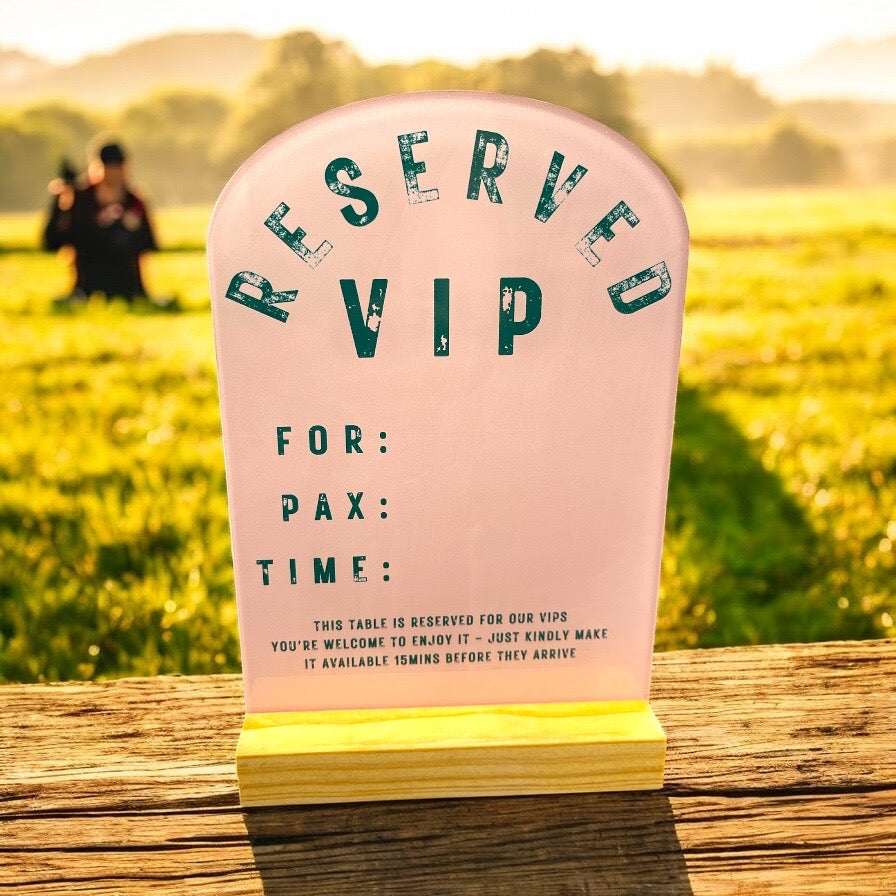 Vip Reseved Sign Modern VIP Reserved Sign - RS0015 – Caddy King