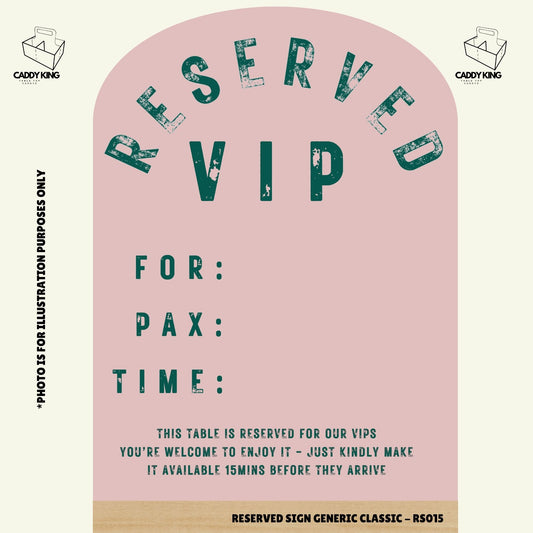 Modern VIP Reserved Sign - RS0015