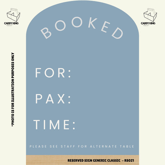 Reserved Sign Contemporary - RS020