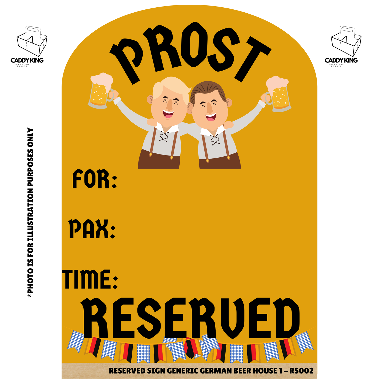 Beerhouse Reserved Sign - RS002