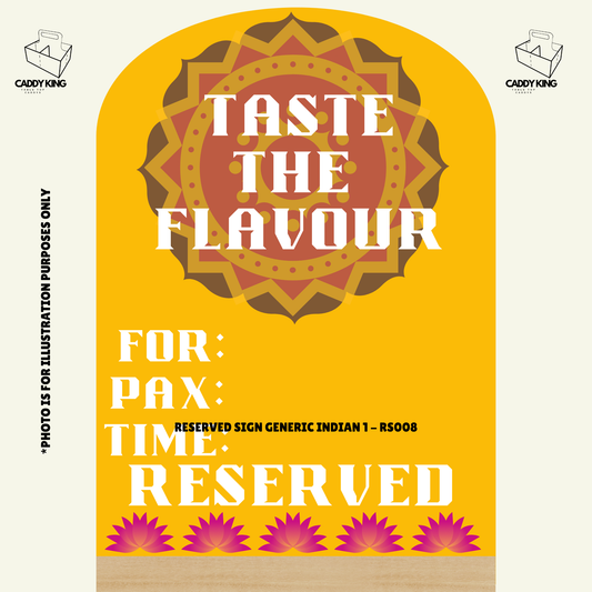 Indian Restaurant Reserved Sign - RS008
