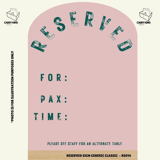 Modern Reserved Sign - RS014