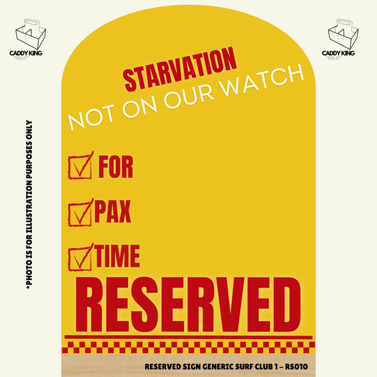 Surf Club Reserved Sign - RS010